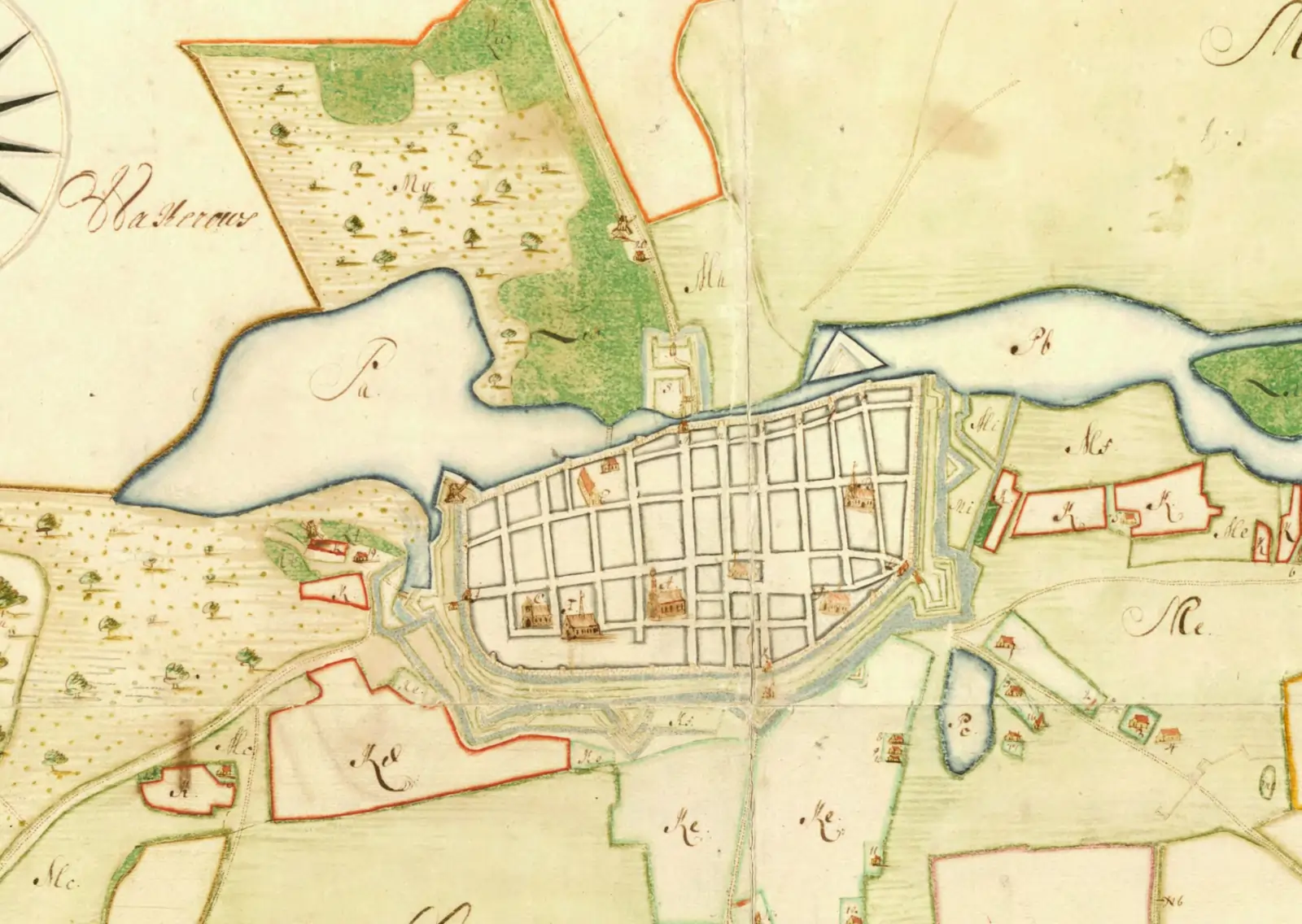 Karte der Stadt Greifswald